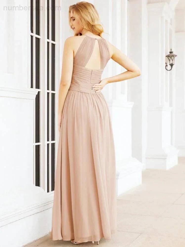 ZapDress Sleeveless Bridesmaid Dresses Long Prom Gown Zipper with Keyhole Back 28056 (ZD17040)