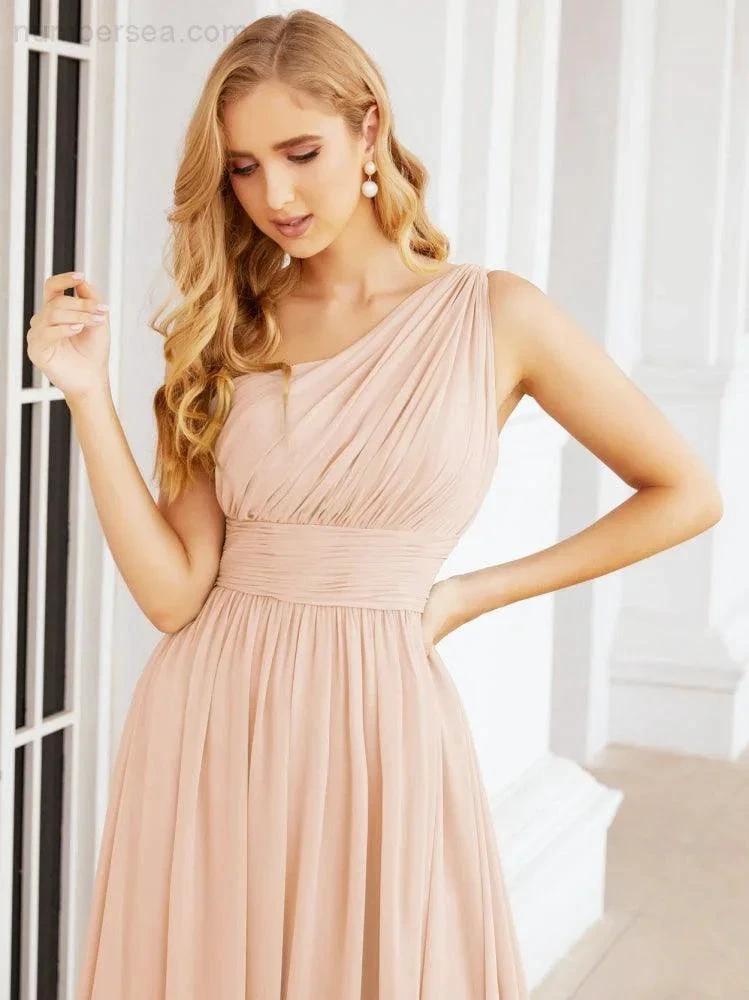 ZapDress One Shoulder Bridesmaid Dresses Long Maxi Formal Evening Party Prom Gowns 28061 (ZD17044)