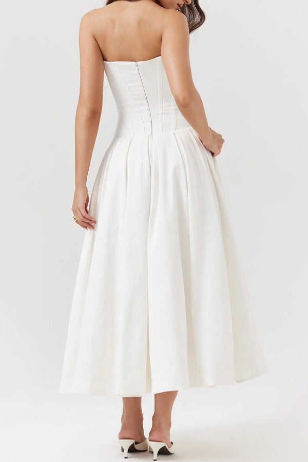 Lorelei Exclusive Strapless Midi Dress Premium Wardrobe Essential