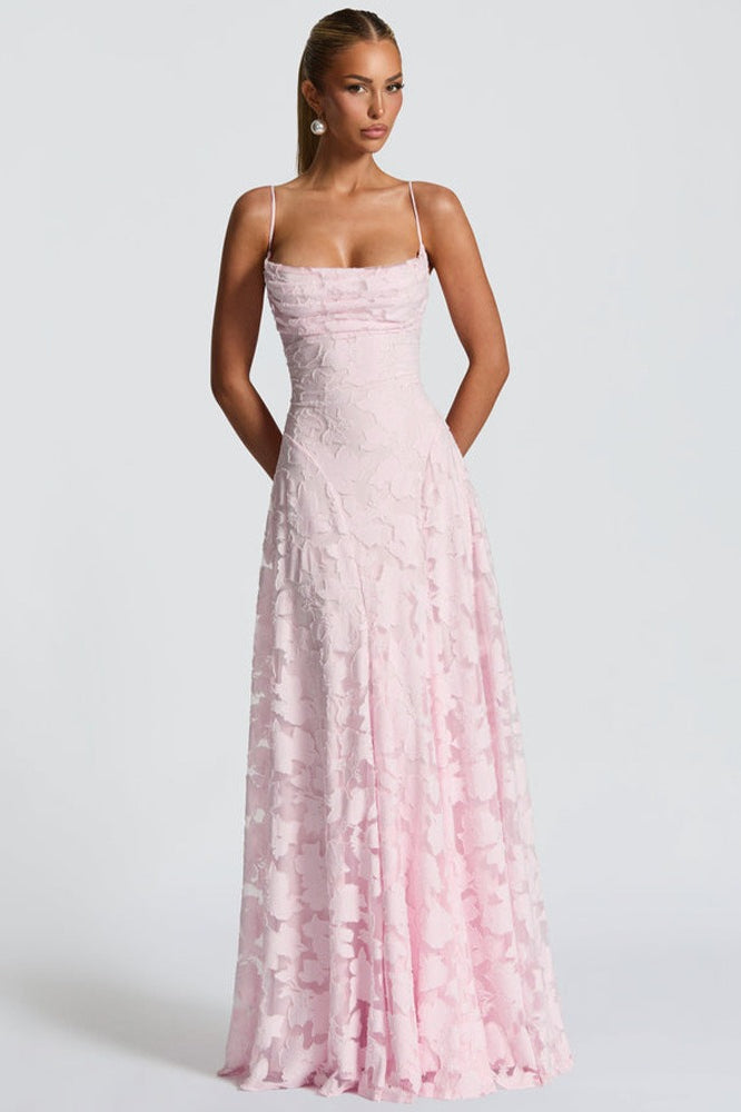 Backless Chiffon Maxi Dress - View 4 | VelvetHem