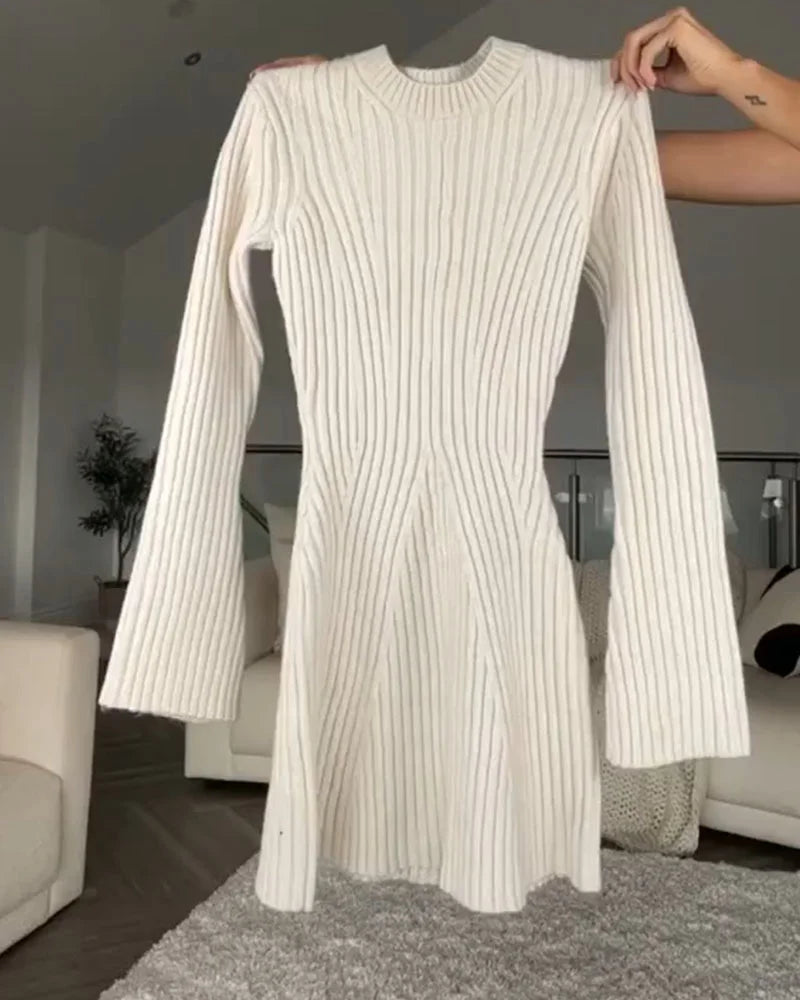 Kimberly Aesthetic Knitted Mini Dress Elevated Occasion Wear