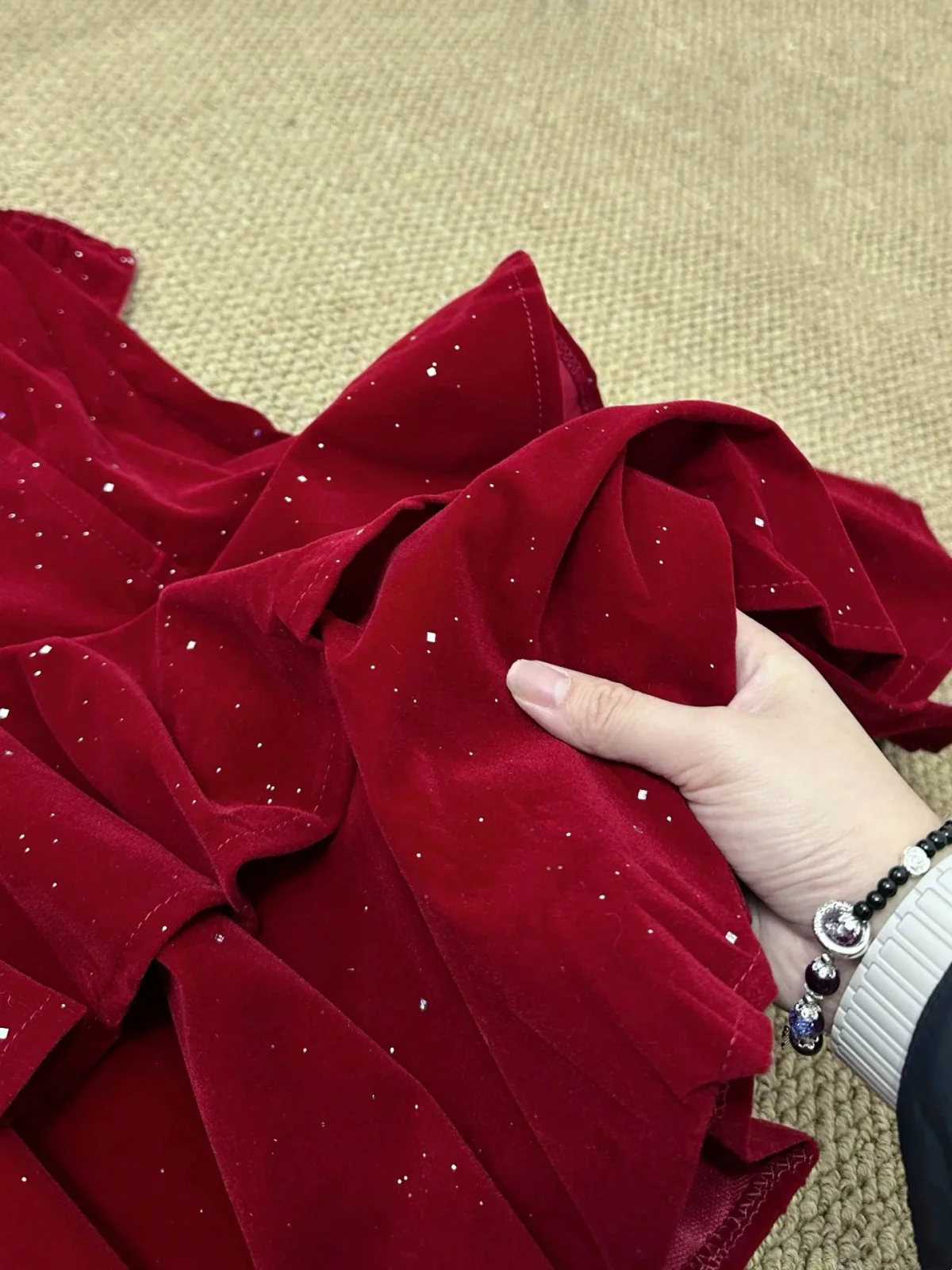 Charming Burgundy Strapless A Line Layered Short Prom Dress Formal Homecoming Dress Birthday Outfits - View 3 | VelvetHem
