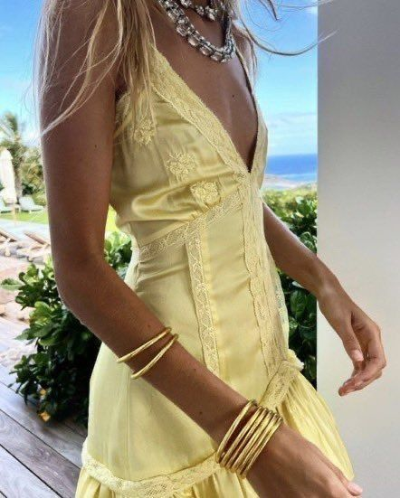Glamorous Yellow V Neck Homecoming Dress,Yellow Cocktail Dress - View 2 | VelvetHem