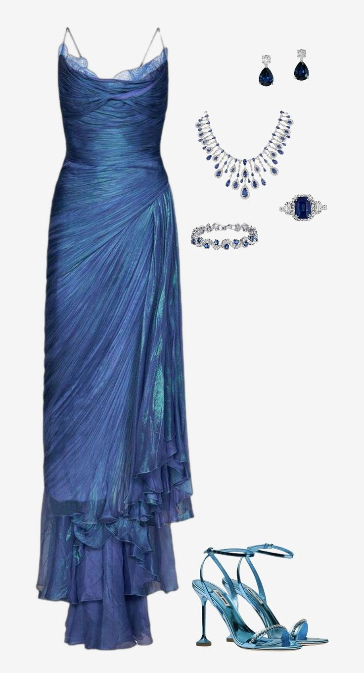 Pretty Spaghetti Straps Blue Prom Dress Birthday Outfits - VelvetHem