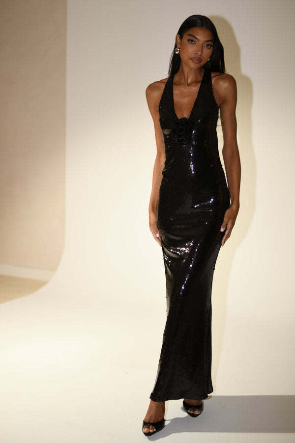 Hexed Bodycon Dress Black