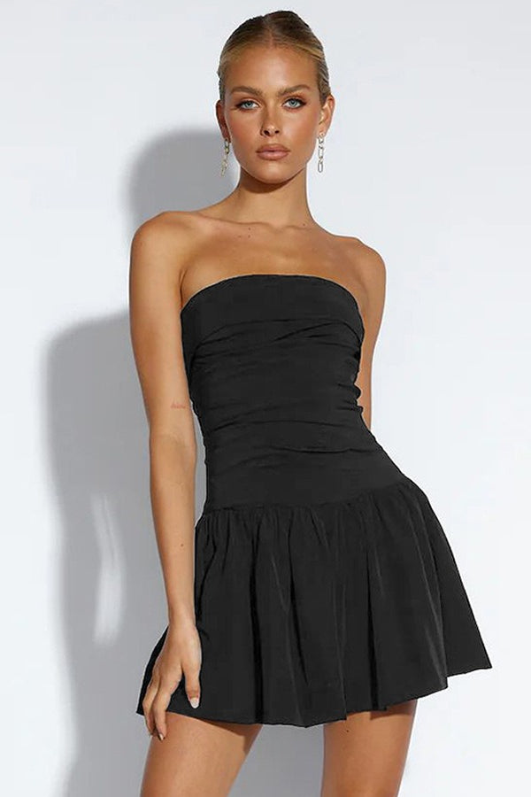 Contemporary Strapless Bodycon Mini Dress for Modern Fashion Wear