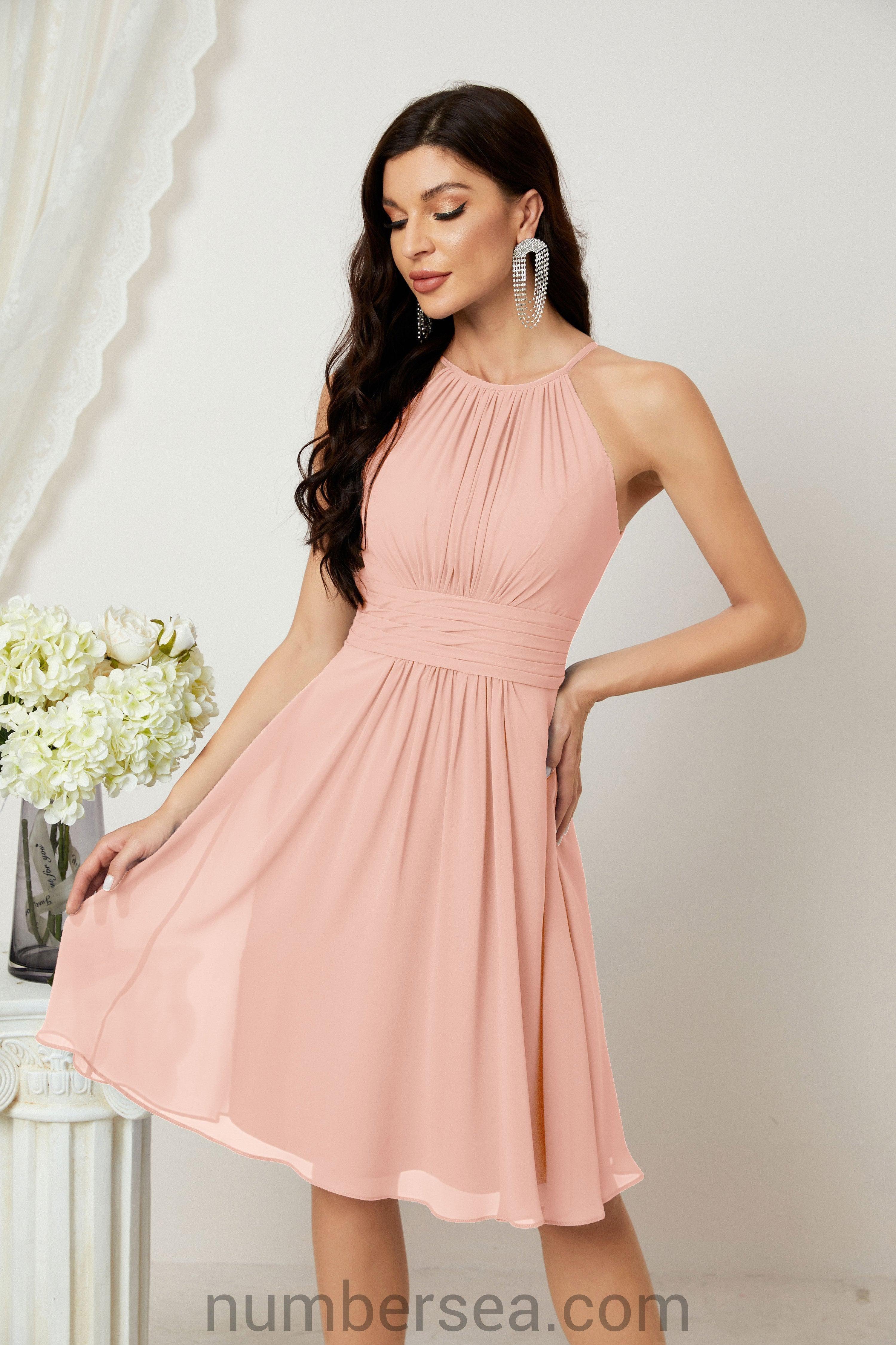 Halter Homecoming Dresses Formal Evening Party Cocktail Dress 28011 Clearance sale (ZD16954)