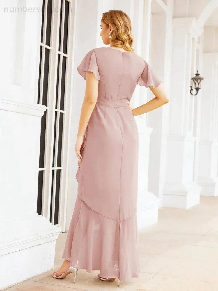 ZapDress Ruffled Bridesmaid Dresses Mermaid Formal Violin Evening Party Prom Gowns 28042 (ZD16997)