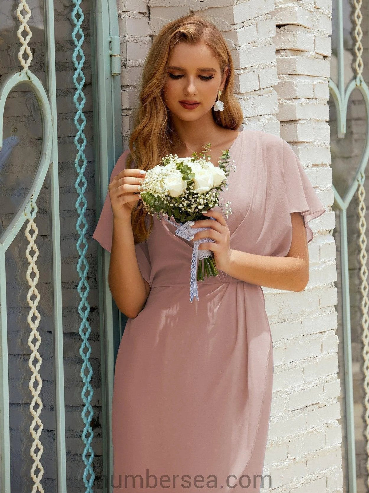 Homecoming Dresses Knee Length Sleeveless Prom Gowns 28021 (ZD16955)