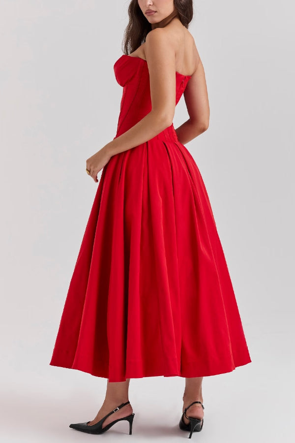 Lorelei Exclusive Strapless Midi Dress Premium Wardrobe Essential