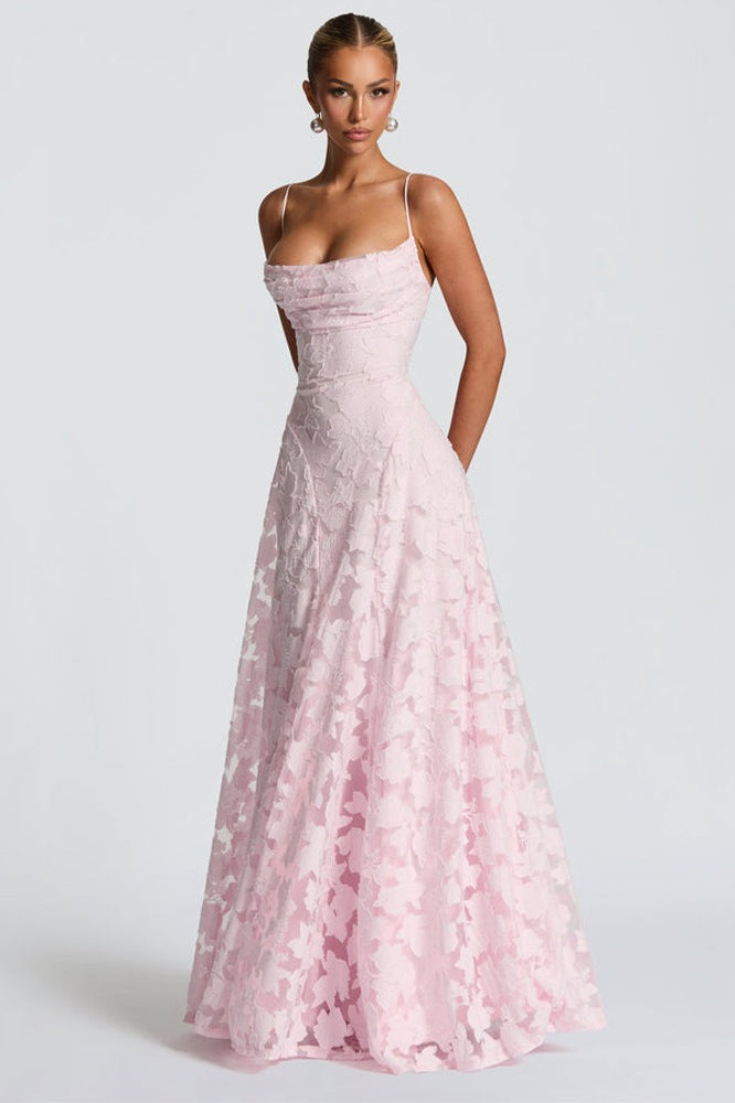 Backless Chiffon Maxi Dress - View 6 | VelvetHem