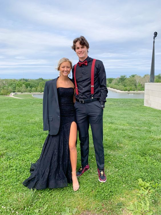 Mermaid Strapless Prom Dress With Split Charming Evening Dress