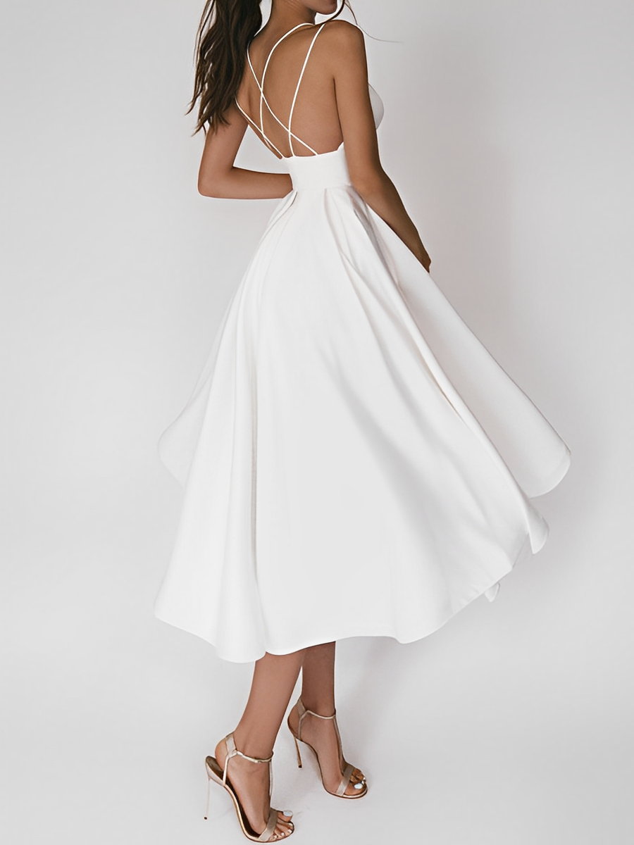 Claudia Aesthetic Spaghetti Dress Statement Occasion Edit