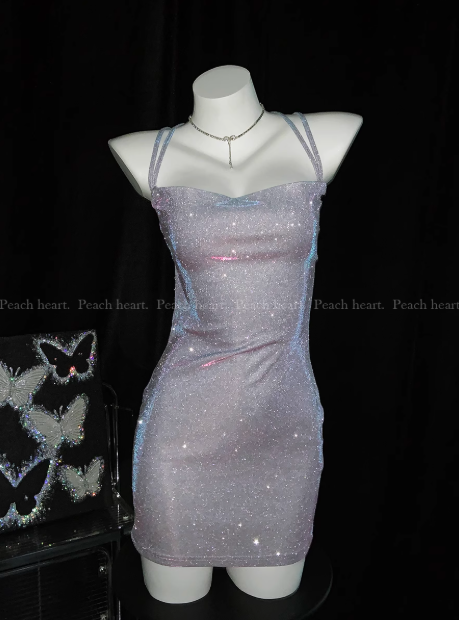 Sexy Backless Straps Short Cocktail Dress Silver Sheath 6th Grade Homecoming Dress