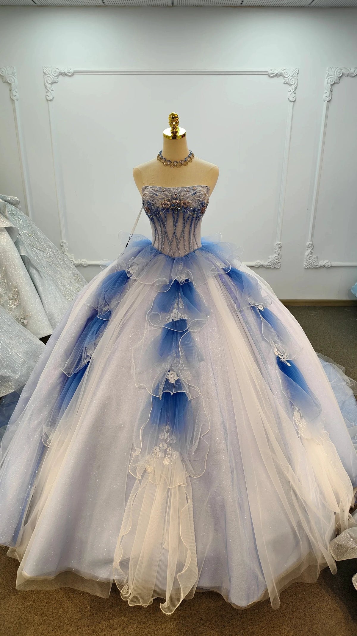 Azure Frost Lotus Ballgown Ye-2041 (ZD16833)