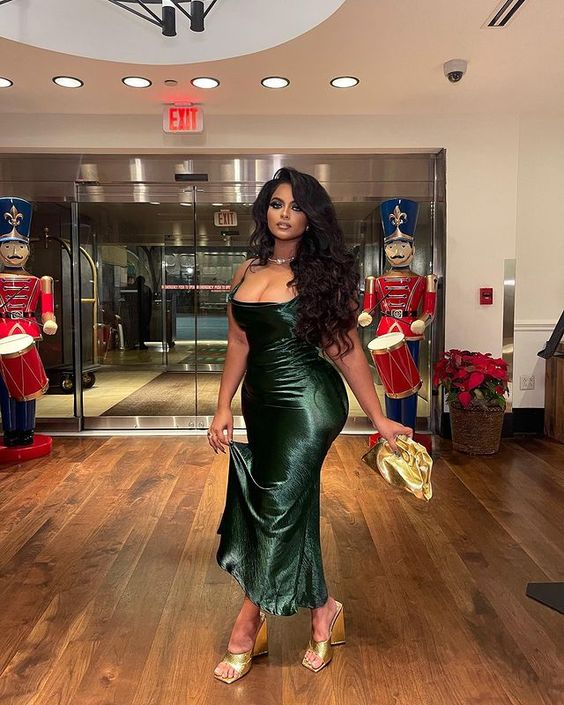 Sexy Green Spaghetti Straps Prom Dress,Green Evening Dress - VelvetHem
