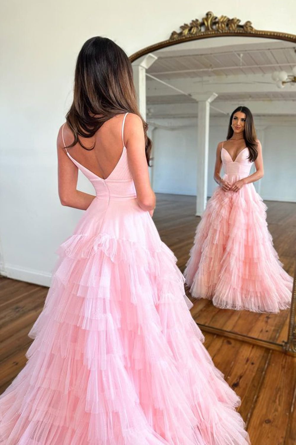 Sexy Daffodil A-Line Doric Sweetheart Long Prom Dress - View 6 | VelvetHem