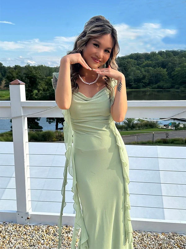Elegant Green Mermaid Long Party Prom Dress,Evening Dress - VelvetHem
