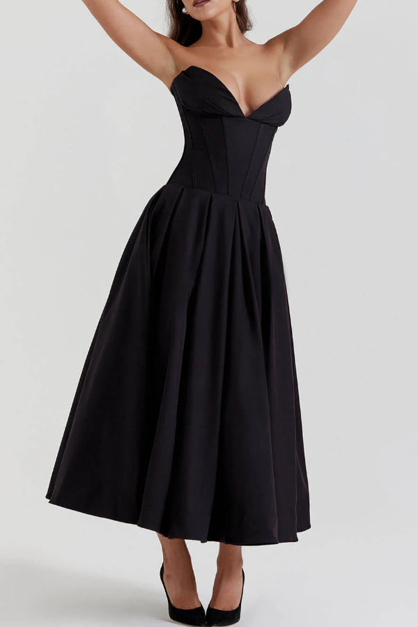 Lorelei Exclusive Strapless Midi Dress Premium Wardrobe Essential