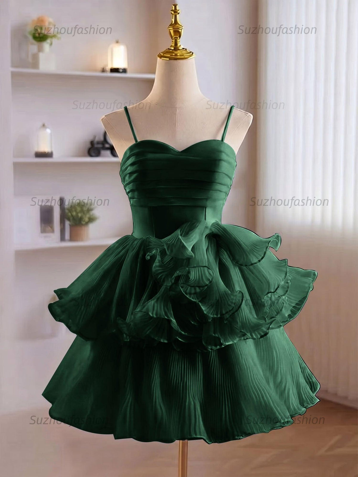 Suzhoufashion A-Line Ruffles Tiered Short Homecoming Dress
