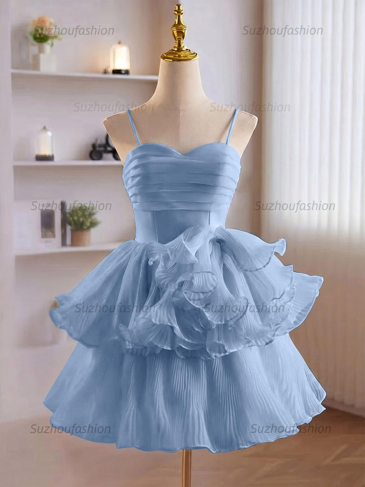 Suzhoufashion A-Line Ruffles Tiered Short Homecoming Dress