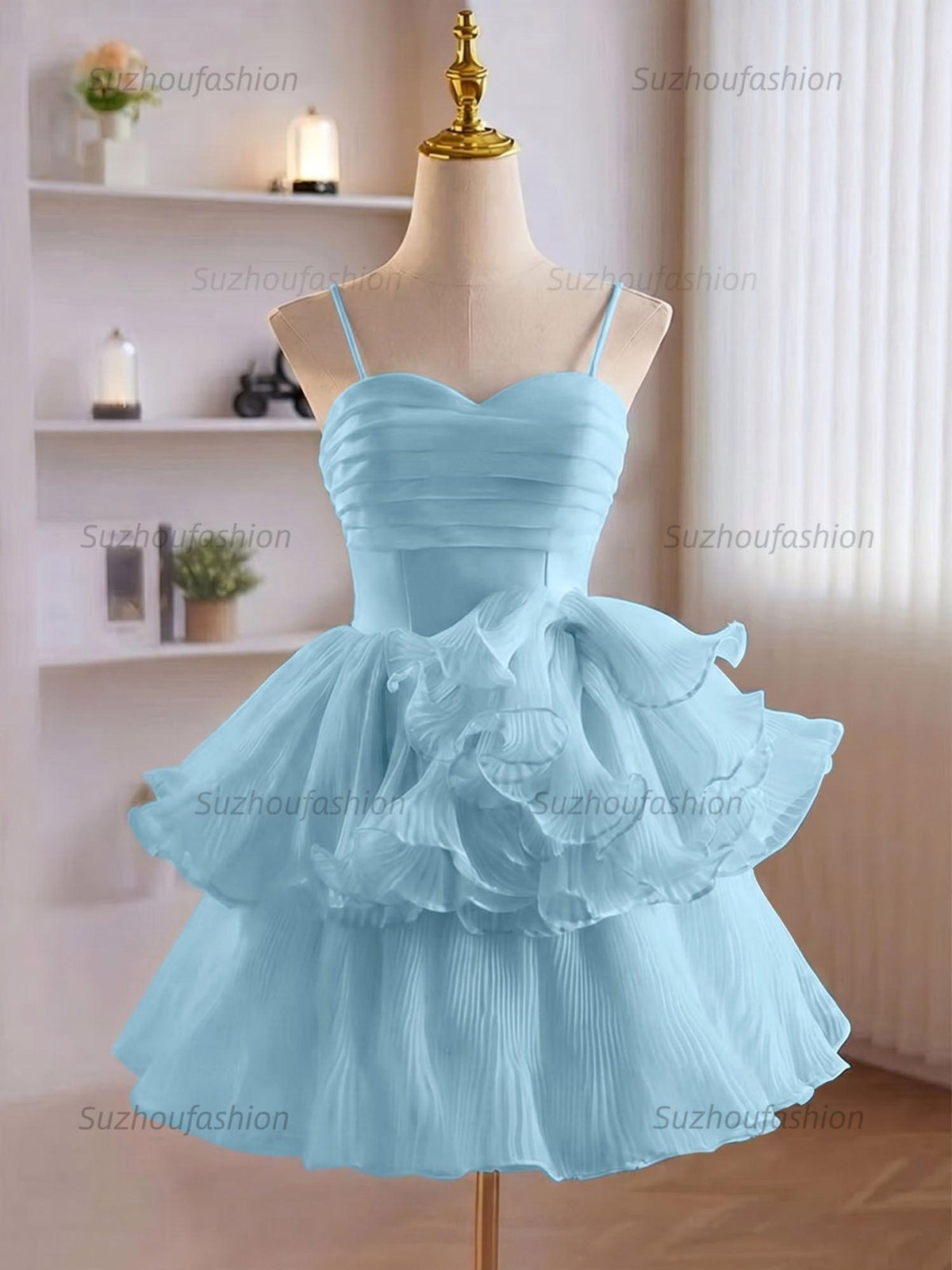 Suzhoufashion A-Line Ruffles Tiered Short Homecoming Dress