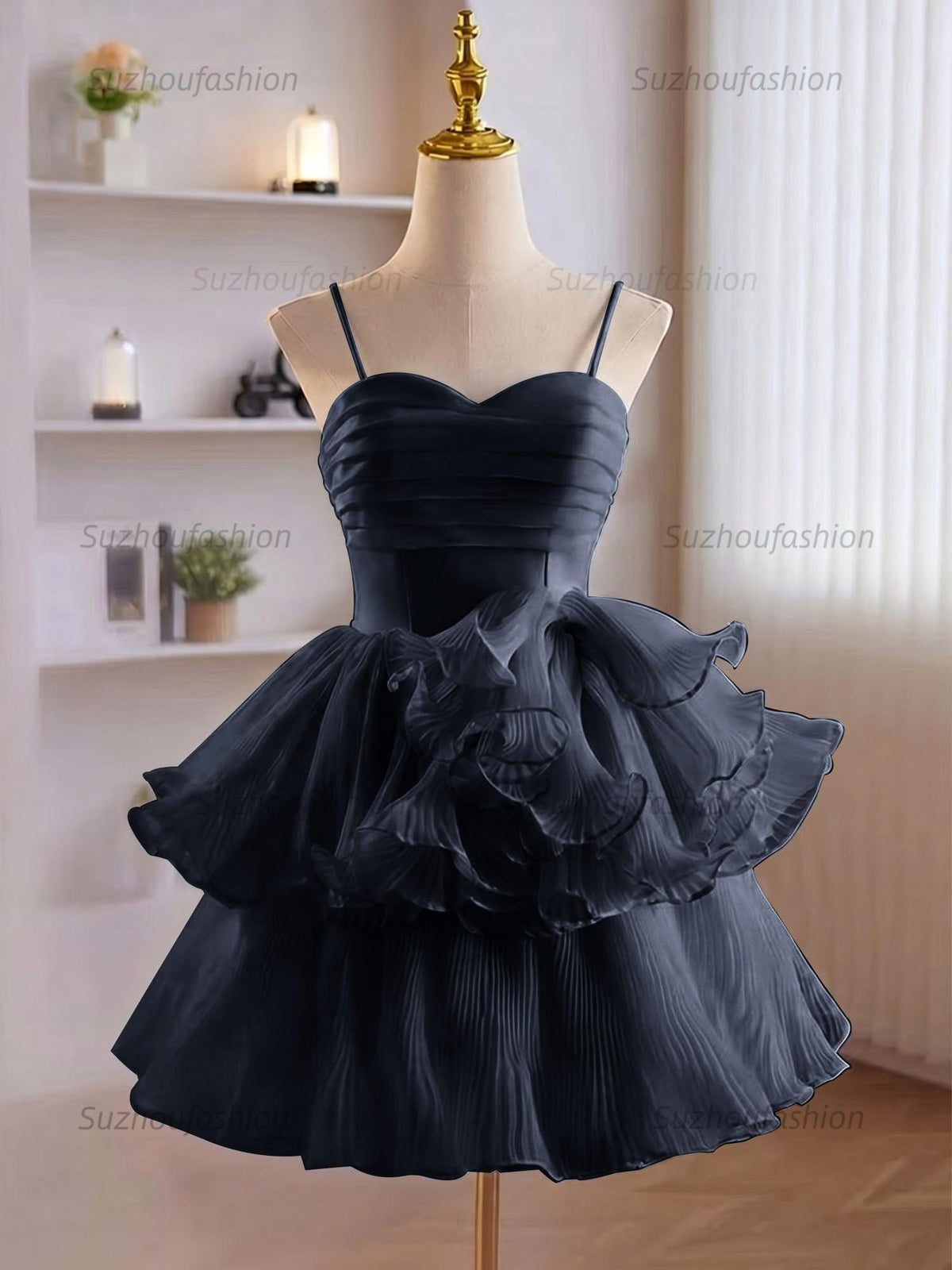 Suzhoufashion A-Line Ruffles Tiered Short Homecoming Dress