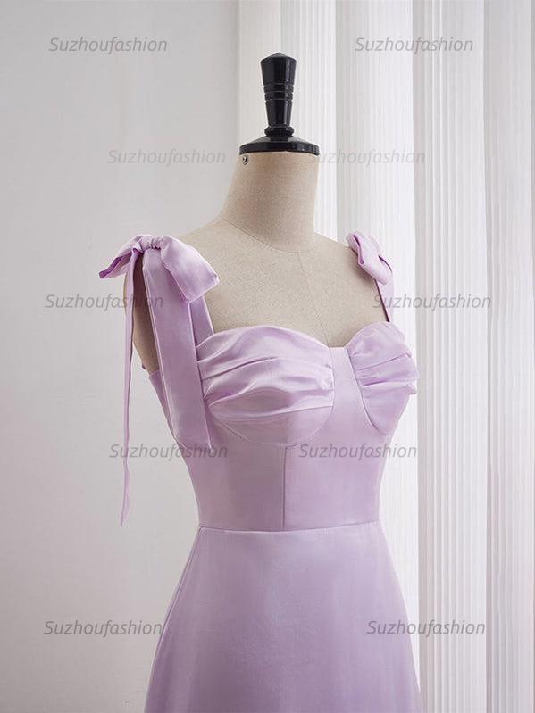 Suzhoufashion A-line Bow Tie Ruched Short Homecoming Dress