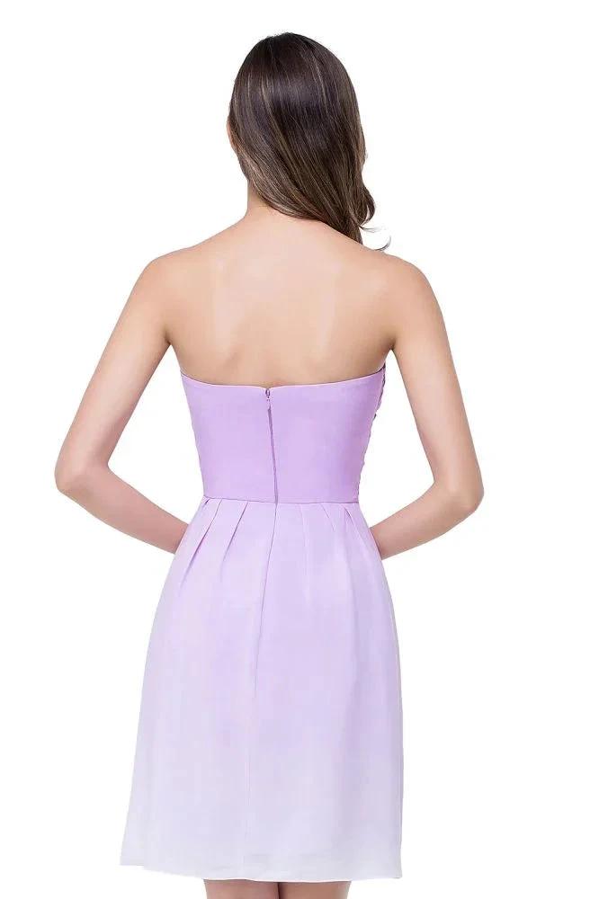 A-line Strapless Chiffon Bridesmaid Dress with Draped (ZD13067)