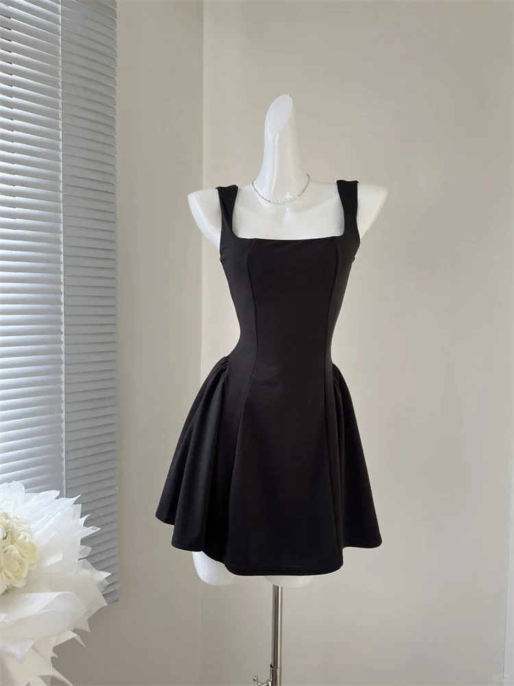 Simple White Square Neckline A Line Homecoming Dress Short Vacation Dress - View 2 | VelvetHem