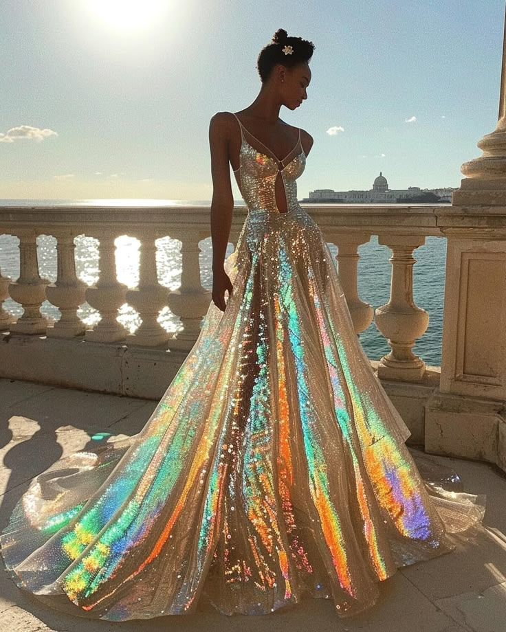 Glitter Tulle Sequins A Line Prom Dress Evening Dress Y8378 - VelvetHem