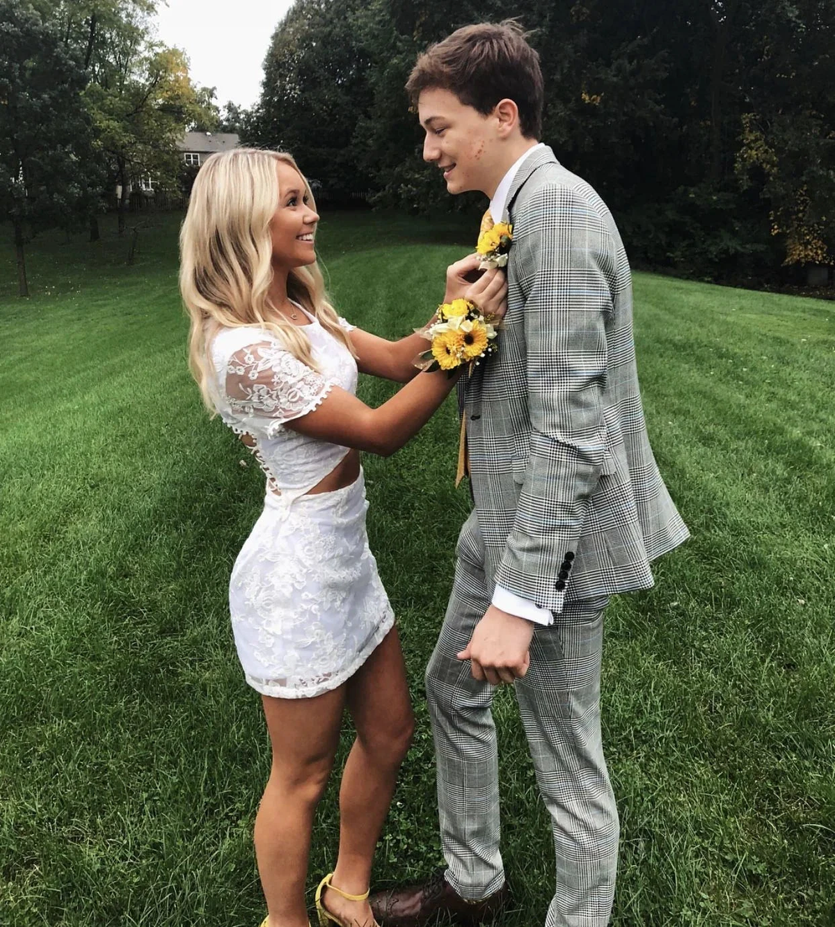 Lovely White Lace Homecoming Dress White Cocktail Dress Y2237 by simplepromdress