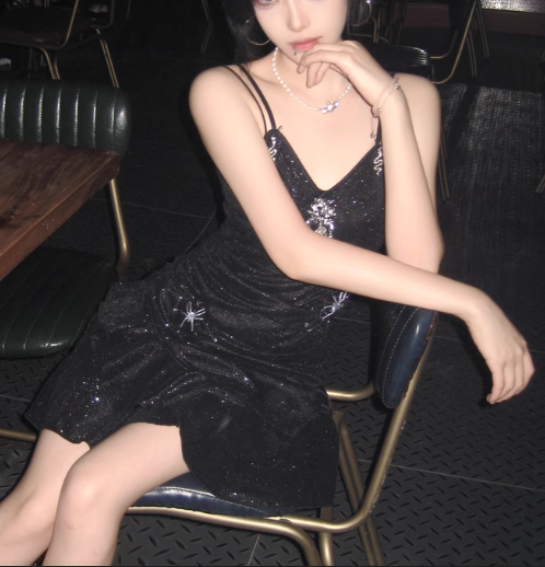Sexy Black Short Ruffle Cocktail Dress Graduation Homecoming Dress