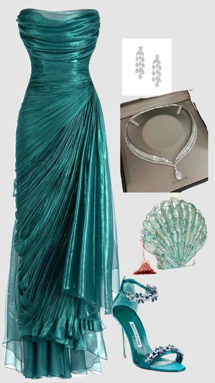 Unique Green Strapless Tulle Ruched Evening Gown Long Party Prom Dress - VelvetHem