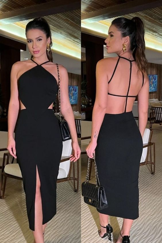 Sexy Black Tight Evening Dress,Fashion Black Party Gown - VelvetHem