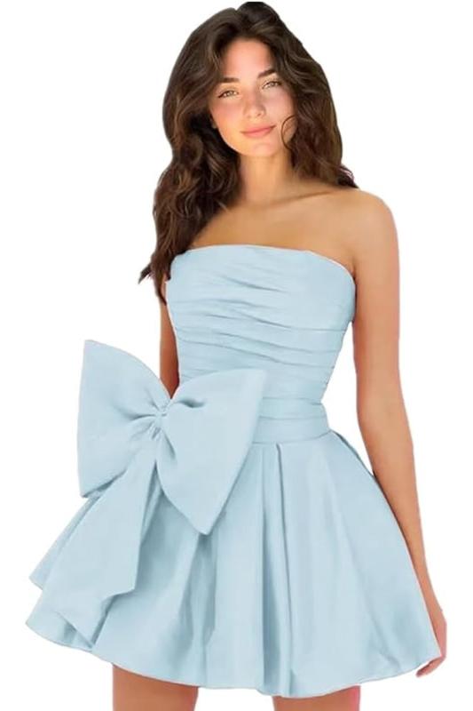 Amazing Sleeveless Pleats Short Homecoming Dresses with Bow