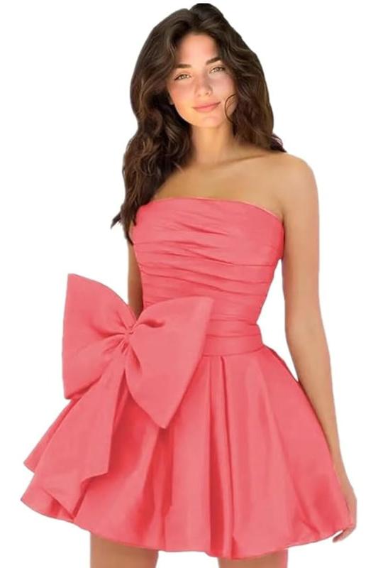 Amazing Sleeveless Pleats Short Homecoming Dresses with Bow