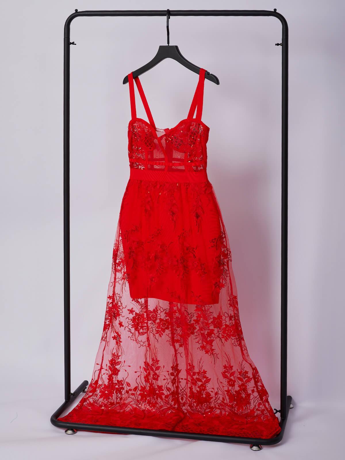 Amirah Maxi Dress In Red