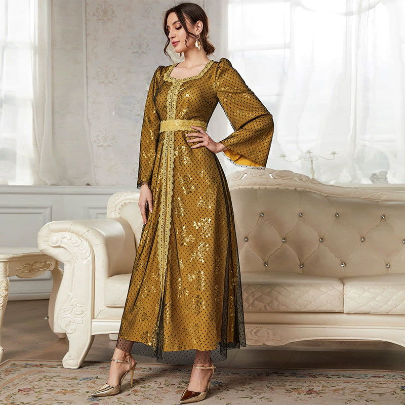 Mesh Dress Dubai Muslim Muslim Wear