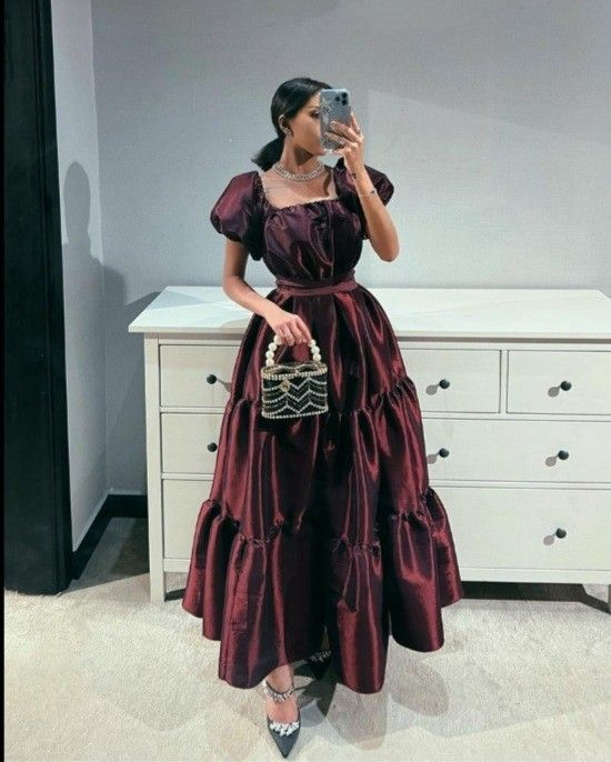 Vintage A-line Short Sleeves Evening dress - VelvetHem