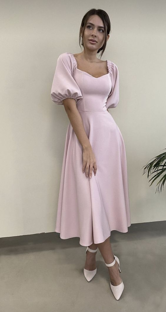 Vintage Pink A-line Party Dress,Pink Party Gown - VelvetHem