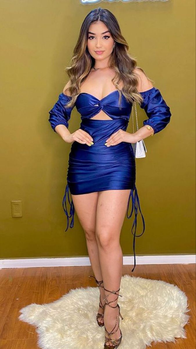 Sexy Blue Tight Dress,Mini Homecoming Dress - VelvetHem