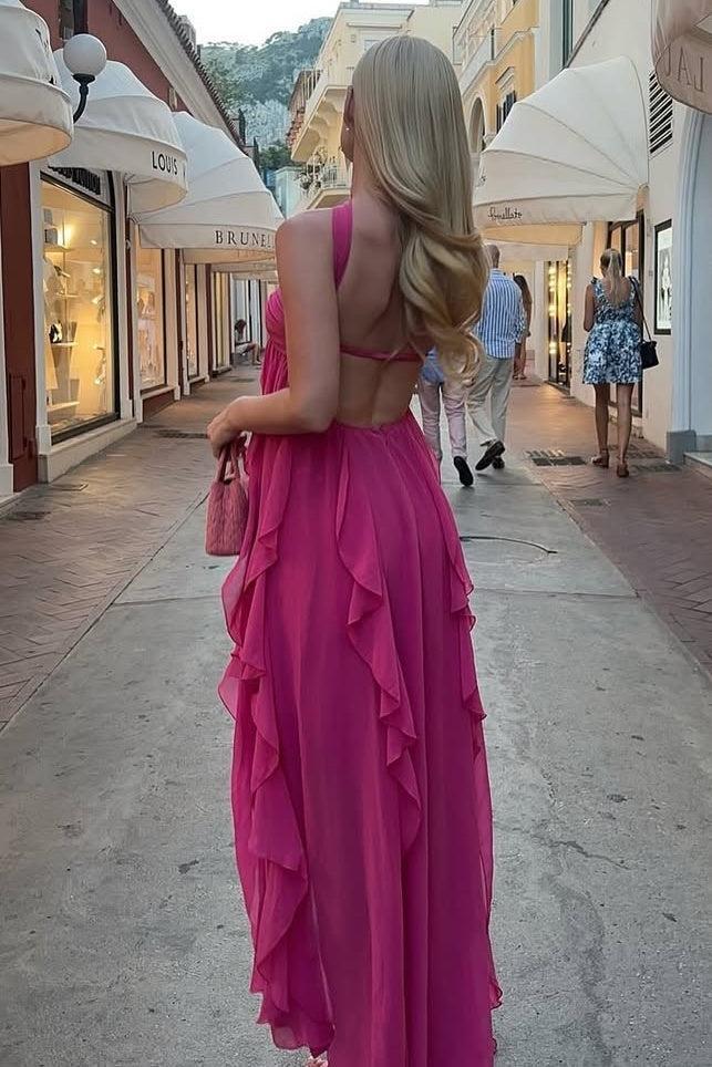 A Line Sweetheart White Long Prom Dress With Ruffles Split Front Formal Evening Gown