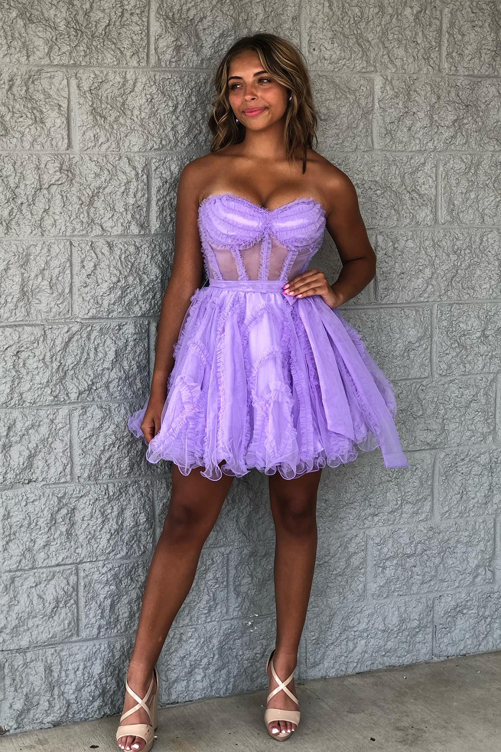 Black Homecoming Dresses Corset Sweetheart A-Line Short Tulle Prom Dress