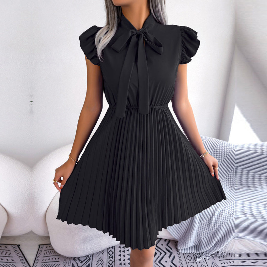 Lilian Minimalist Fashionable Pleated Dress Statement Occasion Edit