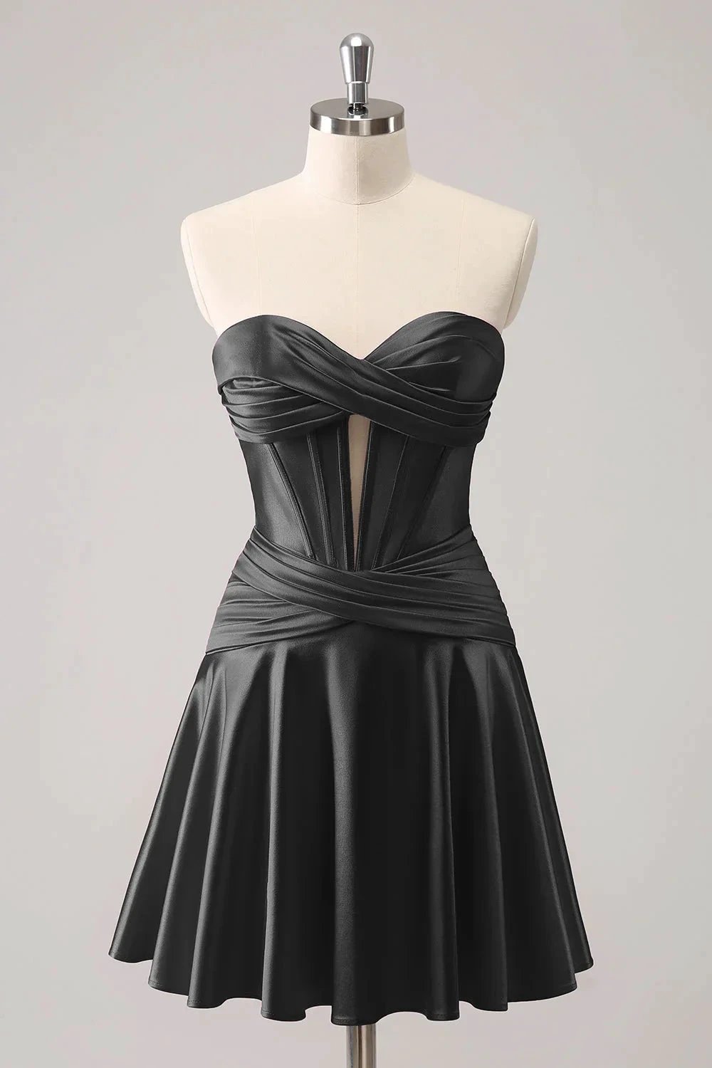 Cute Fuchsia A Line Sweetheart Criss Cross Corset Homecoming Dress with Ruffles by WEDTREND