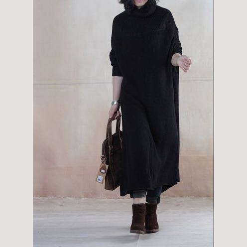 Black winter sweater dress long maxi dresses fall