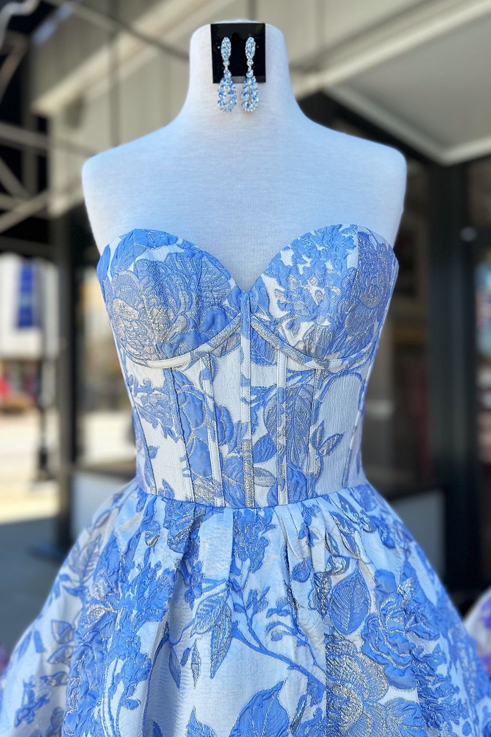 Blue Homecoming Dresses Corset A Line Short Cocktail Dresses