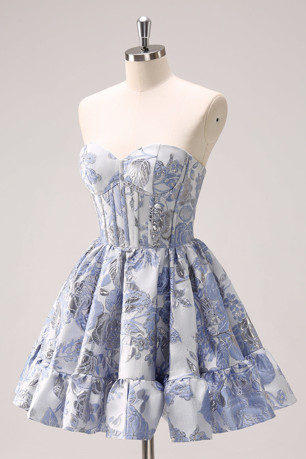 Blue Homecoming Dresses Corset A Line Short Cocktail Dresses