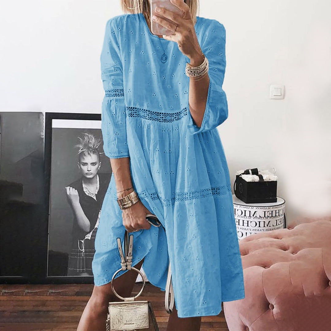 Yara Premium Embroidered Lace Dress Chic Silhouette Collection